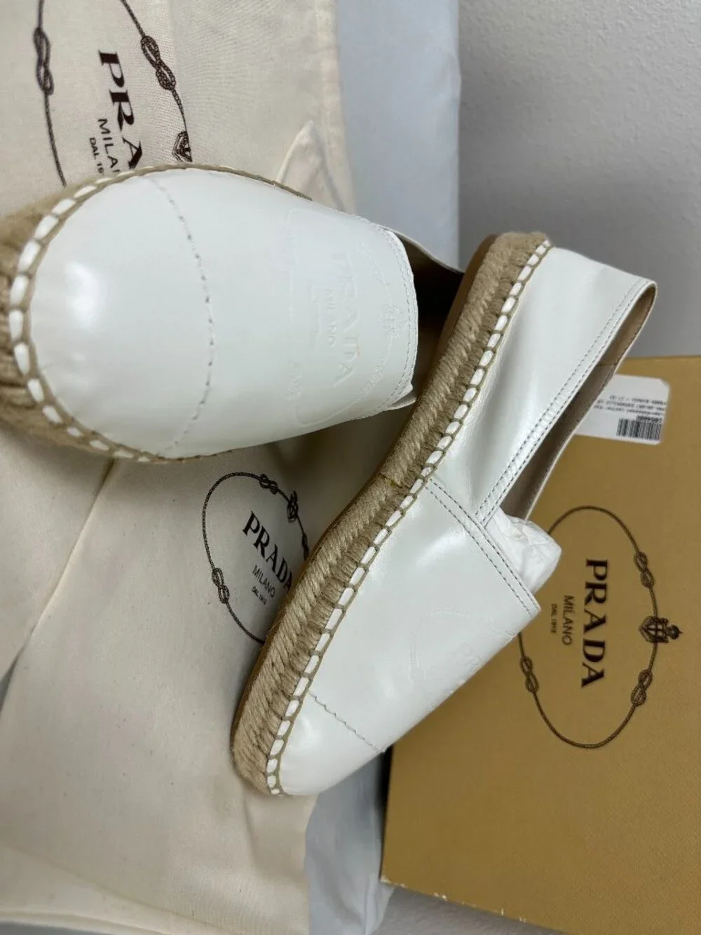 Prada Leather Espadrilles (NIB) Size 42